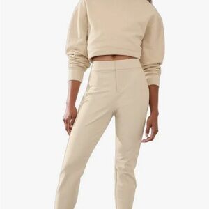 Athleta Cream Skinny High-Waisted Jumpsuit
